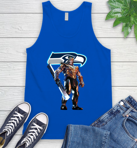 NFL Thanos Gauntlet Avengers Endgame Football Seattle Seahawks Tank Top 5