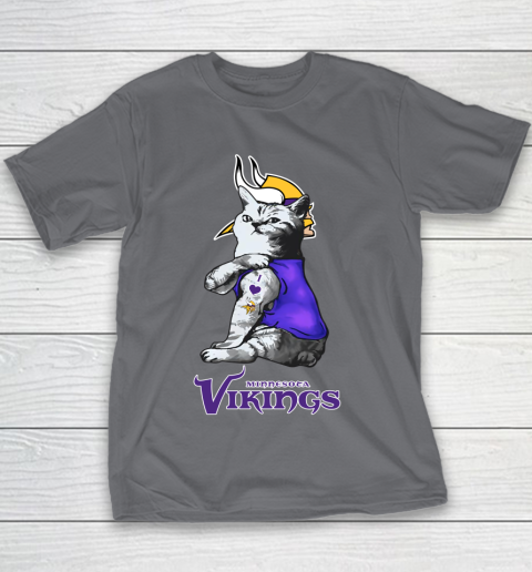 NFL Football My Cat Loves Minnesota Vikings Youth T-Shirt 5