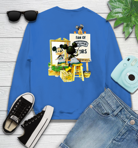 NBA Basketball San Antonio Spurs Mickey Drawing Shirt 34