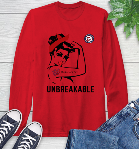 WASHINGTON NATIONALS MLB Toronto Blue Jays Girl Unbreakable Baseball Sports Long Sleeve T-Shirt 9