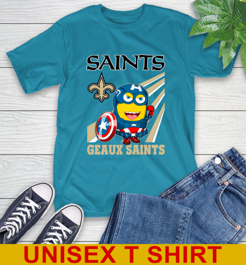 NFL Football New Orleans Saints Captain America Marvel Avengers Minion Shirt T-Shirt 9