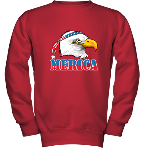 Eagle Mullet 4th Of July American Flag Merica USA Youth Sweatshirt