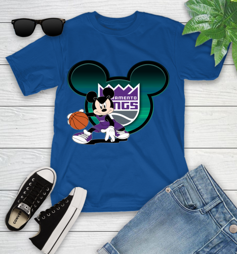 NBA Sacramento Kings Mickey Mouse Disney Basketball Youth T-Shirt 9