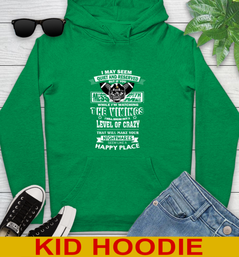 Minnesota Vikings NFL Football If You Mess With Me While I'm Watching My Team Youth Hoodie 8
