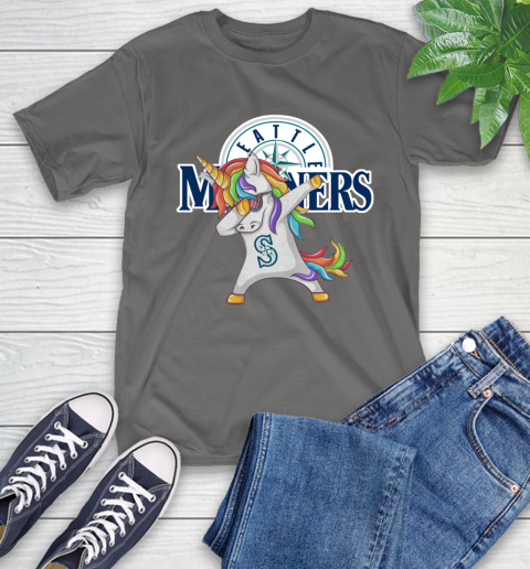 Seattle Mariners MLB Baseball Funny Unicorn Dabbing Sports T-Shirt 21