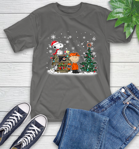 NHL Philadelphia Flyers Snoopy Charlie Brown Woodstock Christmas Stanley Cup Hockey T-Shirt 10