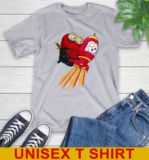 NFL Football Pittsburgh Steelers Deadpool Minion Marvel Shirt T-Shirt 5