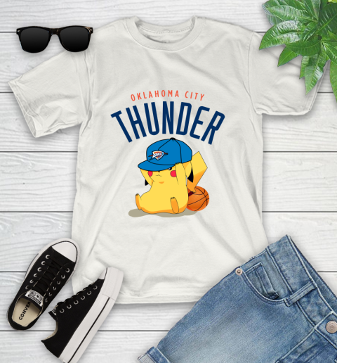 NBA Pikachu Basketball Sports Oklahoma City Thunder Youth T-Shirt