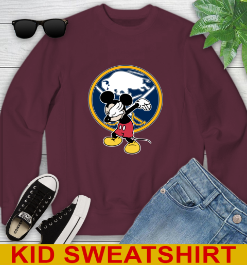 Buffalo Sabres NHL Hockey Dabbing Mickey Disney Sports Youth Sweatshirt 5