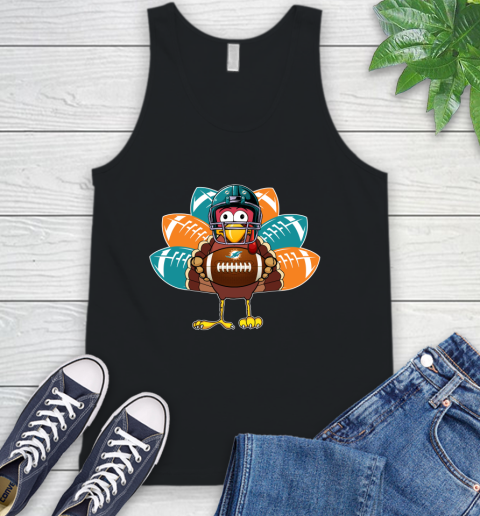 Miami Dolphins Turkey Thanksgiving Day Tank Top 2