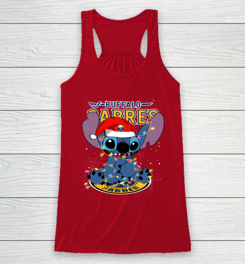 Buffalo Sabres NHL Hockey noel stitch Christmas Racerback Tank 4