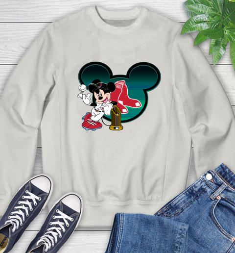 MLB Boston Red Sox The Commissioner's Trophy Mickey Mouse Disney Sweatshirt 12