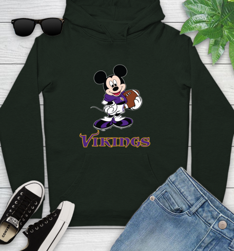 NFL Football Minnesota Vikings Cheerful Mickey Mouse Shirt Youth Hoodie 12
