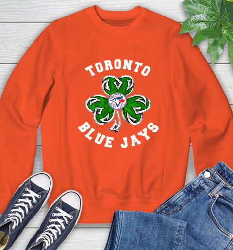 MLB Toronto Blue Jays Three Leaf Clover St Patrick's Day Baseball Sports Sweatshirt 3