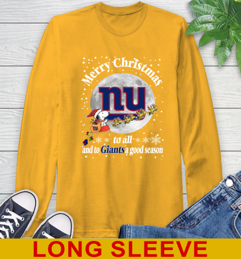 New York Giants Merry Christmas To All And To Giants A Good Season NFL Football Sports Long Sleeve T-Shirt 2
