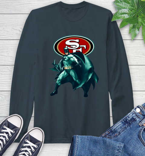 NFL Batman Football Sports San Francisco 49ers Long Sleeve T-Shirt 8