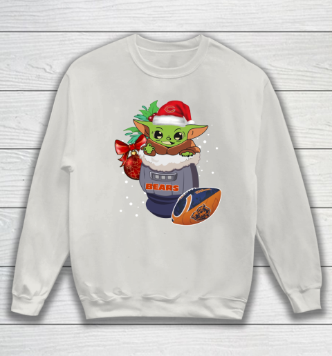 Chicago Bears Christmas Baby Yoda Star Wars Funny Happy NFL Sweatshirt 10
