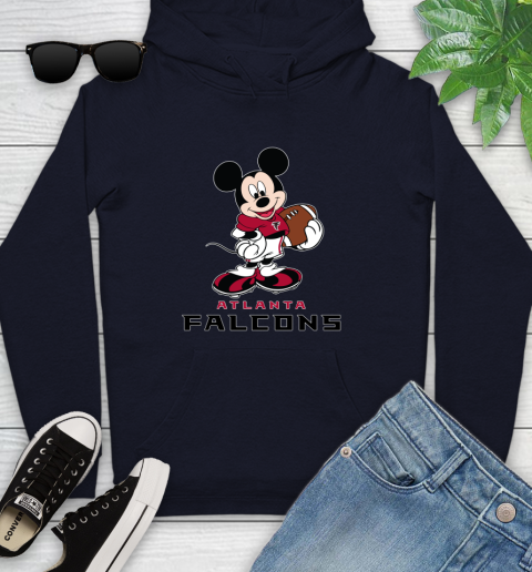 NFL Football Atlanta Falcons Cheerful Mickey Mouse Shirt Youth Hoodie 4