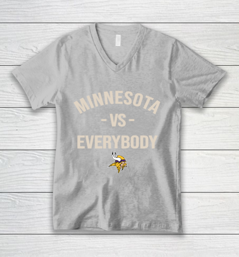 Minnesota Vikings Vs Everybody V-Neck T-Shirt 3