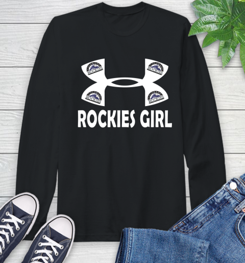 MLB Colorado Rockies Girl Under Armour Baseball Sports Long Sleeve T-Shirt