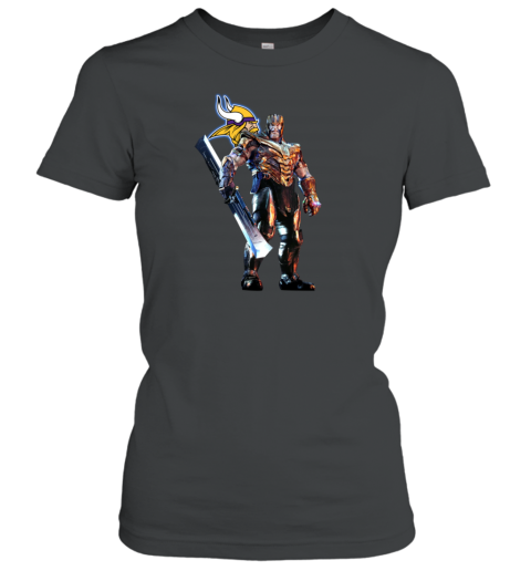 NFL Thanos Marvel Avengers Endgame Football Minnesota Vikings Women's T-Shirt