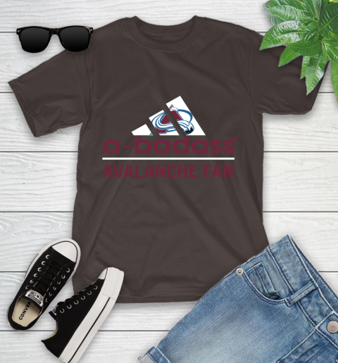 NHL A Badass Colorado Avalanche Fan Adidas Hockey Sports Youth T-Shirt 7
