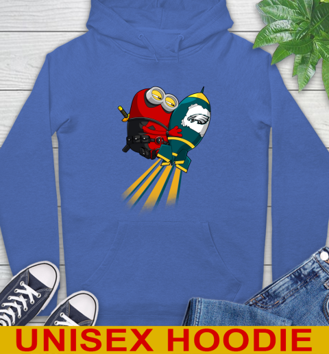 NFL Football Philadelphia Eagles Deadpool Minion Marvel Shirt Hoodie 9