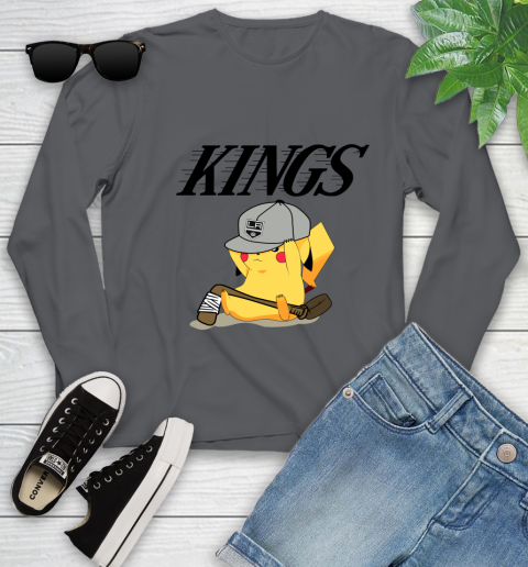 NHL Pikachu Hockey Sports Los Angeles Kings Youth Long Sleeve 8