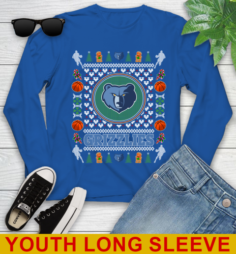 Memphis Grizzlies Merry Christmas NBA Basketball Loyal Fan Youth Long Sleeve 10