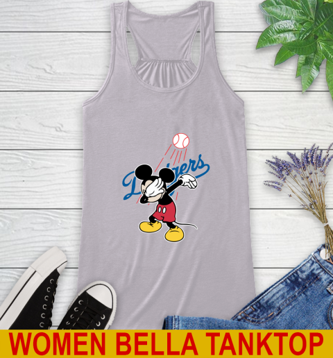 Los Angeles Dodgers MLB Baseball Dabbing Mickey Disney Sports Racerback Tank 5