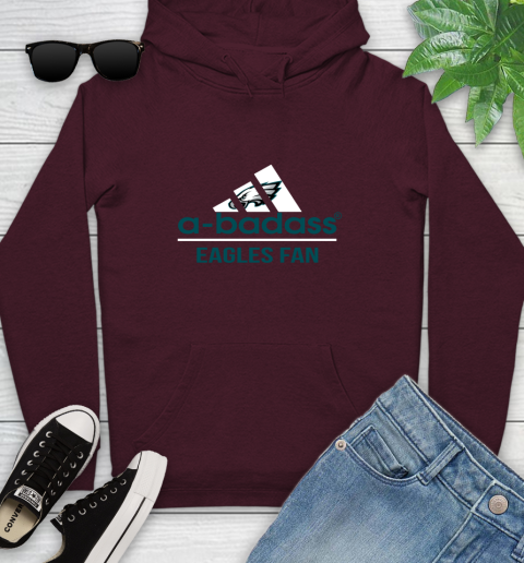 Philadelphia Eagles NFL Football A Badass Adidas Adoring Fan Sports Youth Hoodie 7