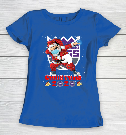 Sacramento Kings Funny Santa Claus Dabbing Christmas 2020 NBA Women's T-Shirt 8