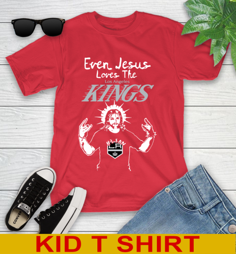 Los Angeles Kings NHL Hockey Even Jesus Loves The Kings Shirt Youth T-Shirt 11