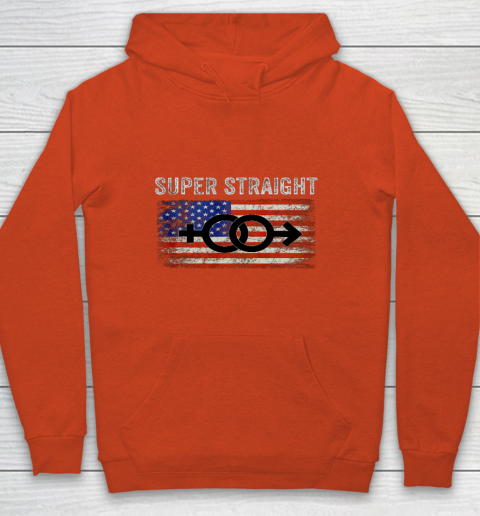 Vintage Us Flag Gender Identity Super Straight Identity Youth Hoodie 3