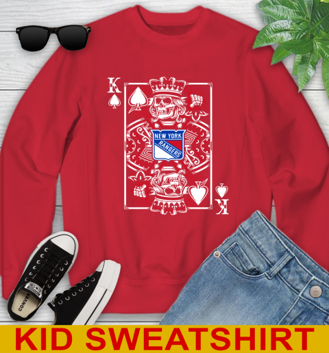 New York Rangers NHL Hockey The King Of Spades Death Cards Shirt Youth Sweatshirt 7