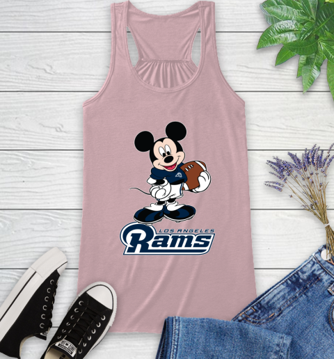 NFL Football Los Angeles Rams Cheerful Mickey Mouse Shirt Racerback Tank 10