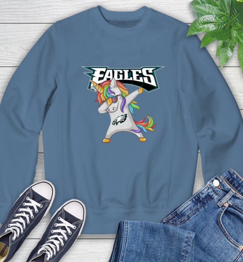 Philadelphia Eagles NFL Football Funny Unicorn Dabbing Sports Sweatshirt 7
