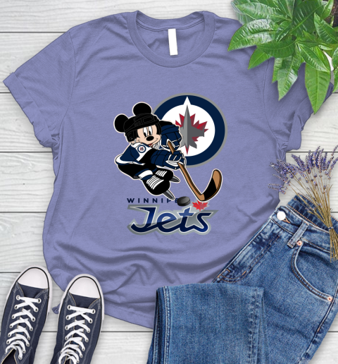 NHL Winnipeg Jets Mickey Mouse Disney Hockey T Shirt Women's T-Shirt 11