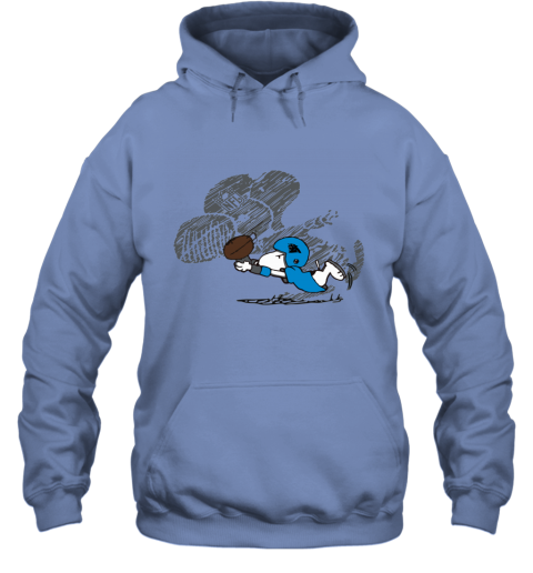 obj1 carolina panthers snoopy plays the football game hoodie 23 front carolina blue