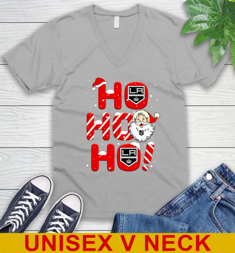Los Angeles Kings NHL Hockey Ho Ho Ho Santa Claus Merry Christmas Shirt V-Neck T-Shirt 3