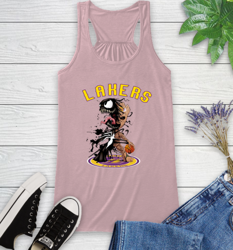 NBA Los Angeles Lakers Basketball Venom Groot Guardians Of The Galaxy Racerback Tank 11