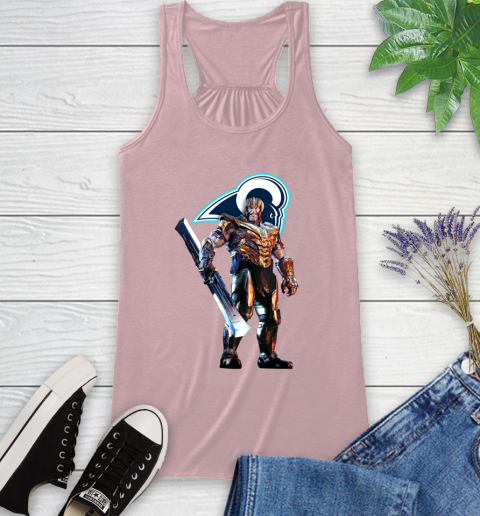 NFL Thanos Gauntlet Avengers Endgame Football Los Angeles Rams Racerback Tank 11