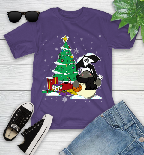Brooklyn Nets NBA Basketball Cute Tonari No Totoro Christmas Sports Youth T-Shirt 3