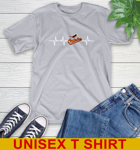 Baltimore Orioles MLB Baseball Heart Beat Shirt T-Shirt 5