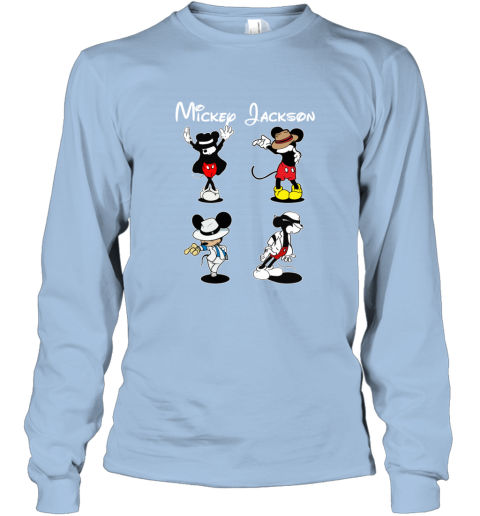 vojz mickey jackson four style dance micheal jackson long sleeve tee 14 front light blue