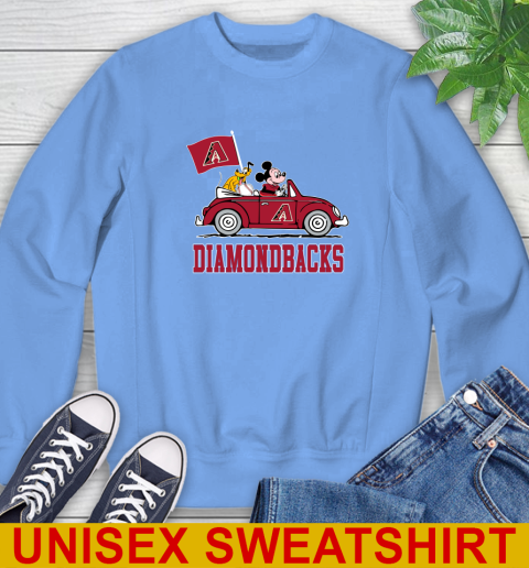 MLB Baseball Arizona Diamondbacks Pluto Mickey Driving Disney Shirt Sweatshirt 11