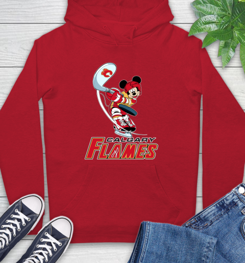 NHL Hockey Calgary Flames Cheerful Mickey Mouse Shirt Hoodie 11