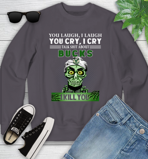 NBA Talk Shit About Milwaukee Bucks I Kill You Achmed The Dead Terrorist Jeffrey Dunham Basketball Youth Sweatshirt 5