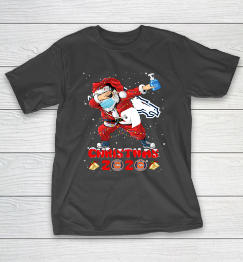 Denver Broncos Funny Santa Claus Dabbing Christmas 2020 NFL T-Shirt