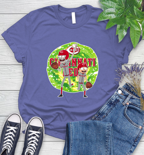 MLB Cincinnati Reds Rick And Morty Baseball Sports Women's T-Shirt 11